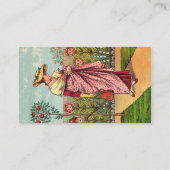 ガーデングローフラワーウーマンアートアンティーク 名刺 (裏面)