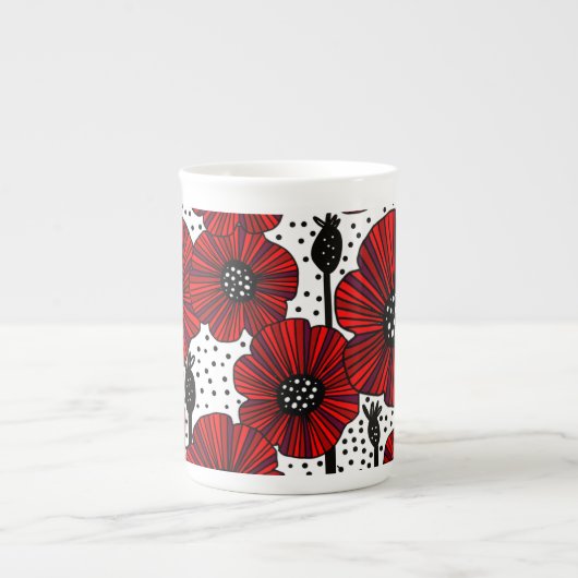 ガーデンケシとシードヘッドスペシャルティマグカップ ボーンチャイナマグカップ (正面)