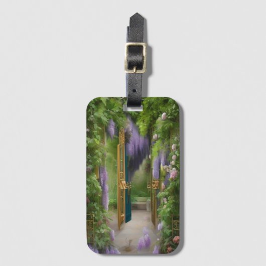 ガーデンゲートと藤 ラゲッジタグ (正面縦)