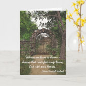 ガーデンゲート – ニューホームおめでとうございます カード (黄色い花)