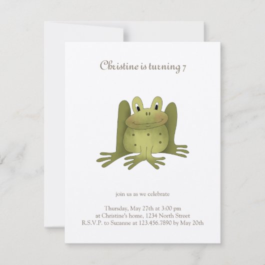 ガーデンコレクション·カエル 招待状 (正面)