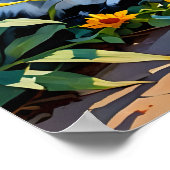 ガーデンコンパニオン猫と犬 ポスター (角)