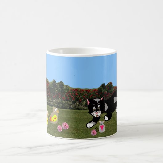 ガーデンコーヒーマグの動物 コーヒーマグカップ (中央)