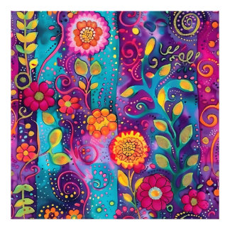 ガーデンサイケデリック – ウィムジー開花 フォトプリント           