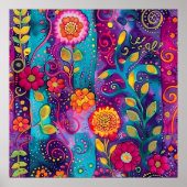 ガーデンサイケデリック – ウィムジー開花 ポスター (正面)