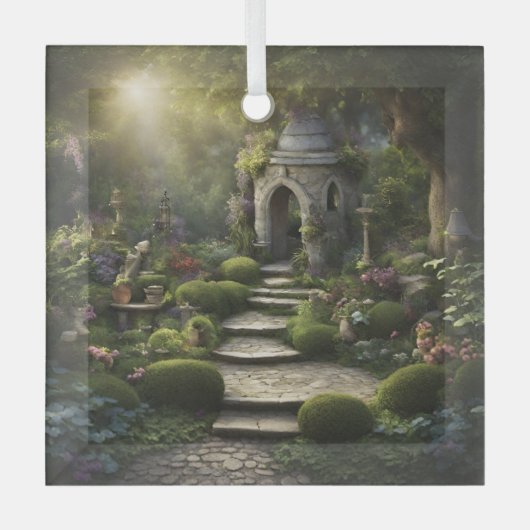 ガーデンサンクチュアリーアート ガラスオーナメント (正面)