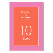 ガーデンサンライズピンクオレンジウォーター結婚カラー テーブルナンバー (裏面)