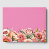 ガーデンサンライズピンクオレンジモダンフローラ結婚ズ ゲストブック (裏面)