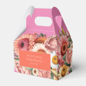 ガーデンサンライズピンクオレンジモダンフローラ結婚ズ フェイバーボックス (裏面サイド)