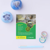 ガーデンサービスと造園サービス チラシ (シングル)