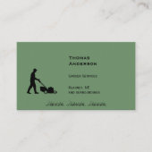 ガーデンサービスミニマリストグリーンとブラック 名刺 (正面)