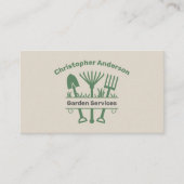 ガーデンサービス – ツールモノグラム 名刺 (正面)