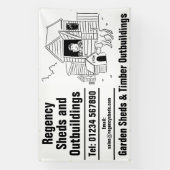 ガーデンシェッドと物置小屋 横断幕 (縦)