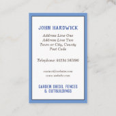 ガーデンシェッド、フェンス、外郭 名刺 (裏面)
