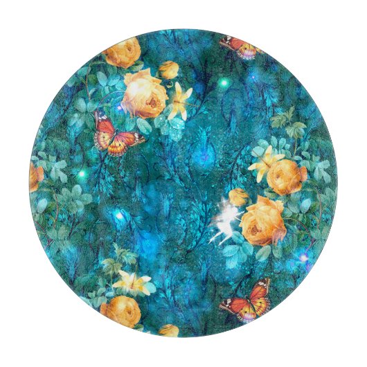 ガーデンシリーズの妖精デザイン11 カッティングボード (正面)