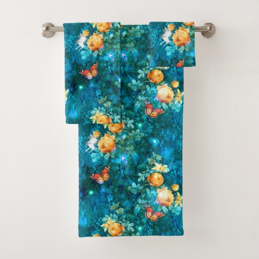 ガーデンシリーズの妖精デザイン11 バスタオルセット (インサイチュ)