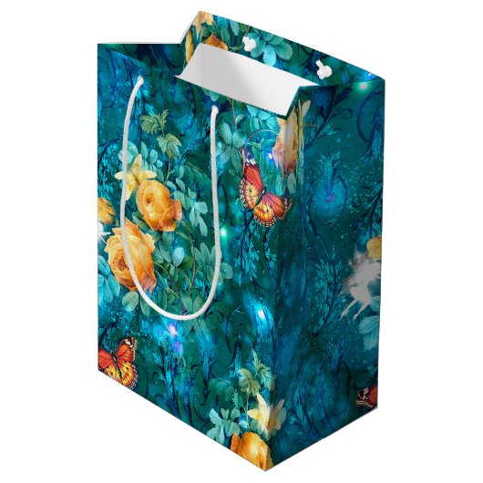 ガーデンシリーズの妖精デザイン11 ミディアムペーパーバッグ (裏面アングル)