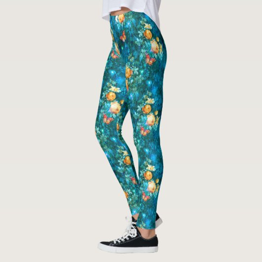 ガーデンシリーズの妖精デザイン11 レギンス (左)