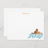 ガーデンシルエットフラットサンキューカード 招待状 (正面/裏面)