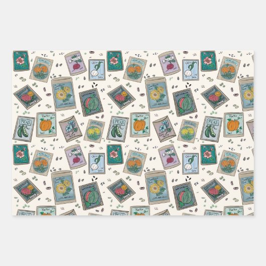 ガーデンシードパック紙セット3 ラッピングペーパーシート (正面2)