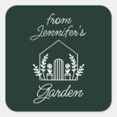 ガーデンシール、名前をカスタムするクラシックシール スクエアシール (正面)