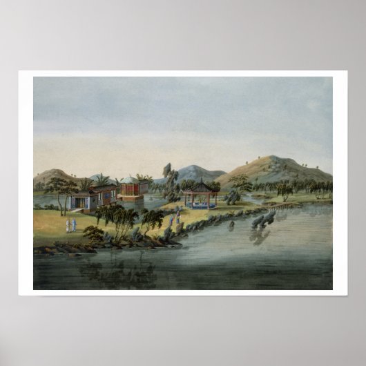 ガーデンシーン、c.1820-40(紙付き) ポスター (正面)