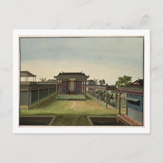 ガーデンシーン, c.1820-40 (紙付き) 2 ポストカード (正面)