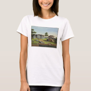 ガーデンシーン， c.1820-40 (紙付/c) 3 tシャツ