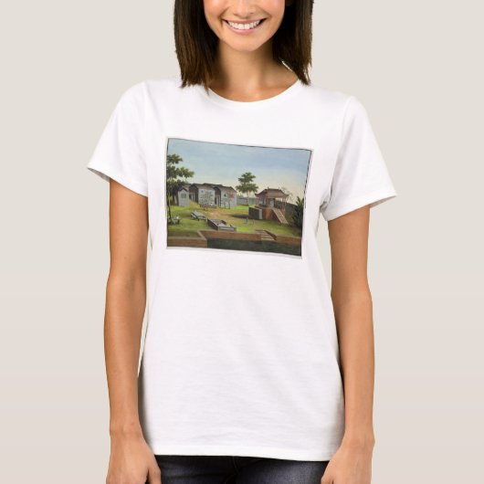 ガーデンシーン， c.1820-40 (紙付/c) 3 tシャツ (正面)