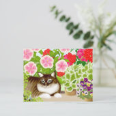 ガーデンジャングルタイガーキャットポストカード ポストカード (スタンド正面)