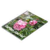 ガーデンジャーナルピンクペンステモン春の花 ノートブック (左側)