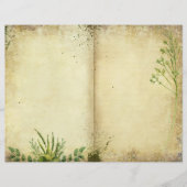 ガーデンジャーナルワイルドハーブグリーナリースクラップブック紙 (正面)