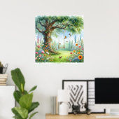 ガーデンスイングランドスケープ4 ポスター (ホームオフィス)