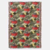 ガーデンスカッシュハーベスト自然アートパターン スローブランケット (正面縦)