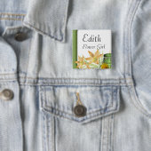 ガーデンスタイリッシュクラシーなフラワーガール結婚ズ 缶バッジ (インサイチュ)