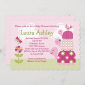 ガーデンスタックタートルズベビーシャワー招待状 招待状 (正面/裏面)