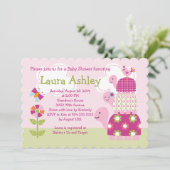 ガーデンスタックタートルズベビーシャワー招待状 招待状 (スタンド正面)