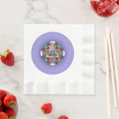 ガーデンスター薄紫 縁ありランチョンナプキン (インサイチュ)