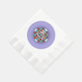 ガーデンスター薄紫 縁ありランチョンナプキン (角)