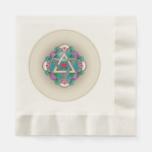 ガーデンスター 縁ありランチョンナプキン (正面)