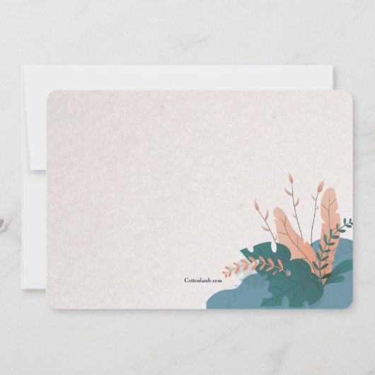 ガーデンスネイルの誕生日パーティー招待状 招待状 (裏面)