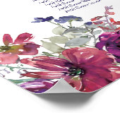 ガーデンスプラッシュ結婚フローラのディナー席表 ポスター (角)