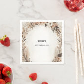 ガーデンスプリングウッドボホラスティックブライズシャワー スタンダードカクテルナプキン (インサイチュ)