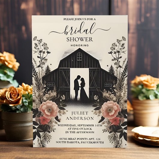 ガーデンスプリングウッドボホラスティックブライズシャワー 招待状