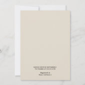 ガーデンスプリングウッドボホラスティックブライズシャワー 招待状 (裏面)