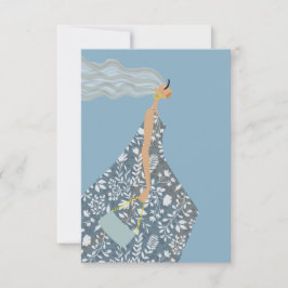 ガーデンスワッグファッショニスタファッションイラストレーション サンキューカード