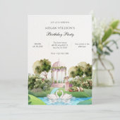 ガーデンスワンのミニマルエレガントリスト 招待状 (スタンド正面)