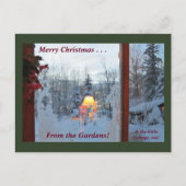 ガーデンズからメリークリスマスウィンターホリデー ポストカード (正面)