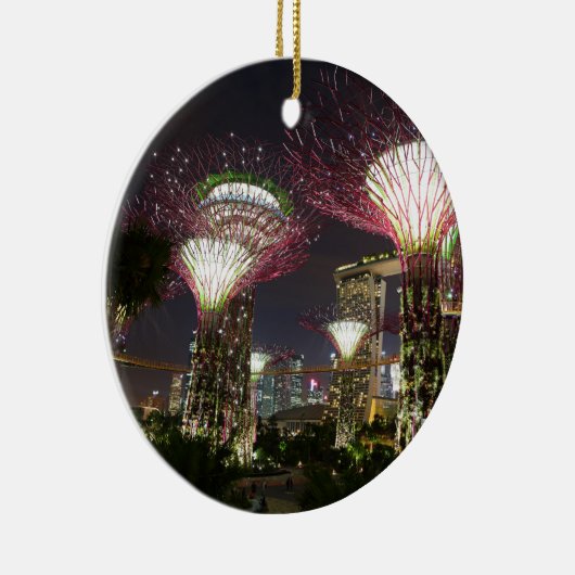ガーデンズバイザベイシンガポールスーパーツリーグローブ セラミックオーナメント (右)