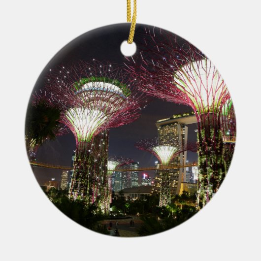 ガーデンズバイザベイシンガポールスーパーツリーグローブ セラミックオーナメント (正面)